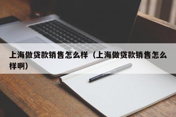 上海做贷款销售怎么样（上海做贷款销售怎么样啊）